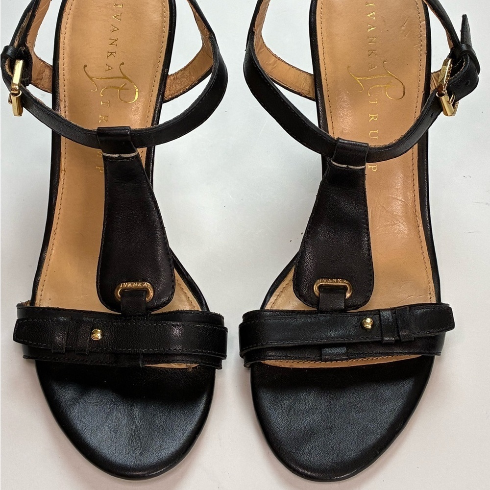 Ivanka Trump Leather Wedges Sandals- Sz 6